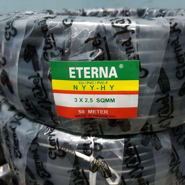 Terlaris Kabel Eterna Nyyhy 3X2,5 @50M 3X2.5 Hitam Serabut