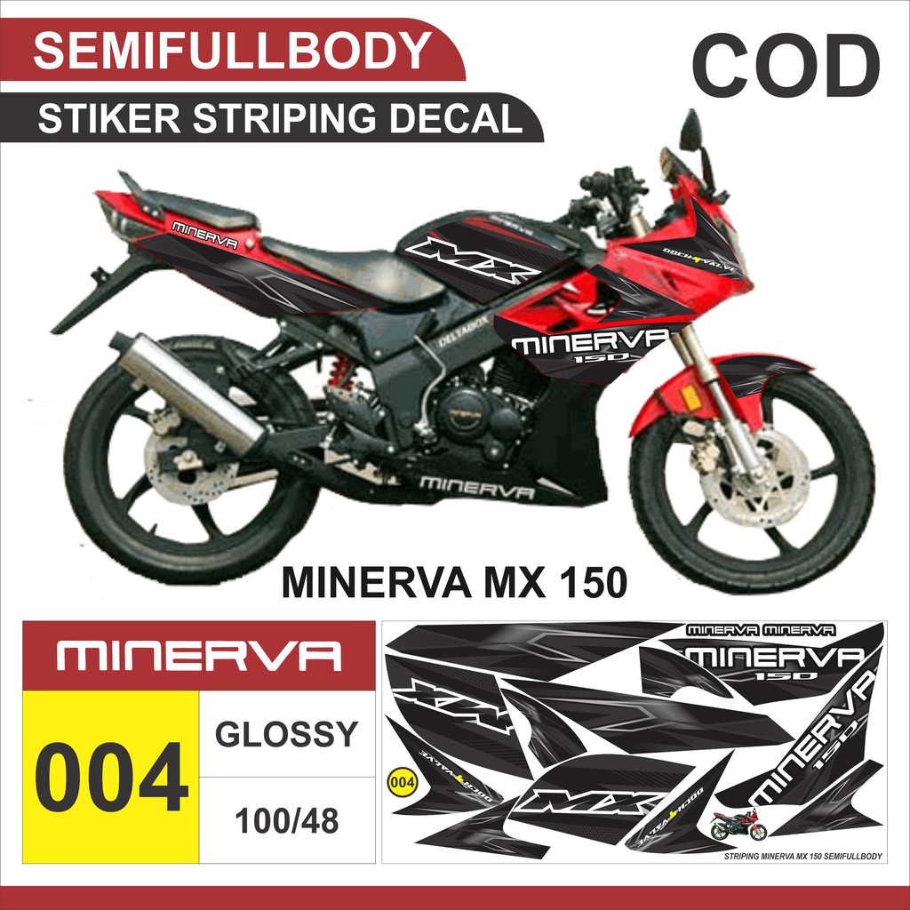 striping motor Minerva 150 MX / variasi Minerva 150 MX / decal Minerva 150 MX