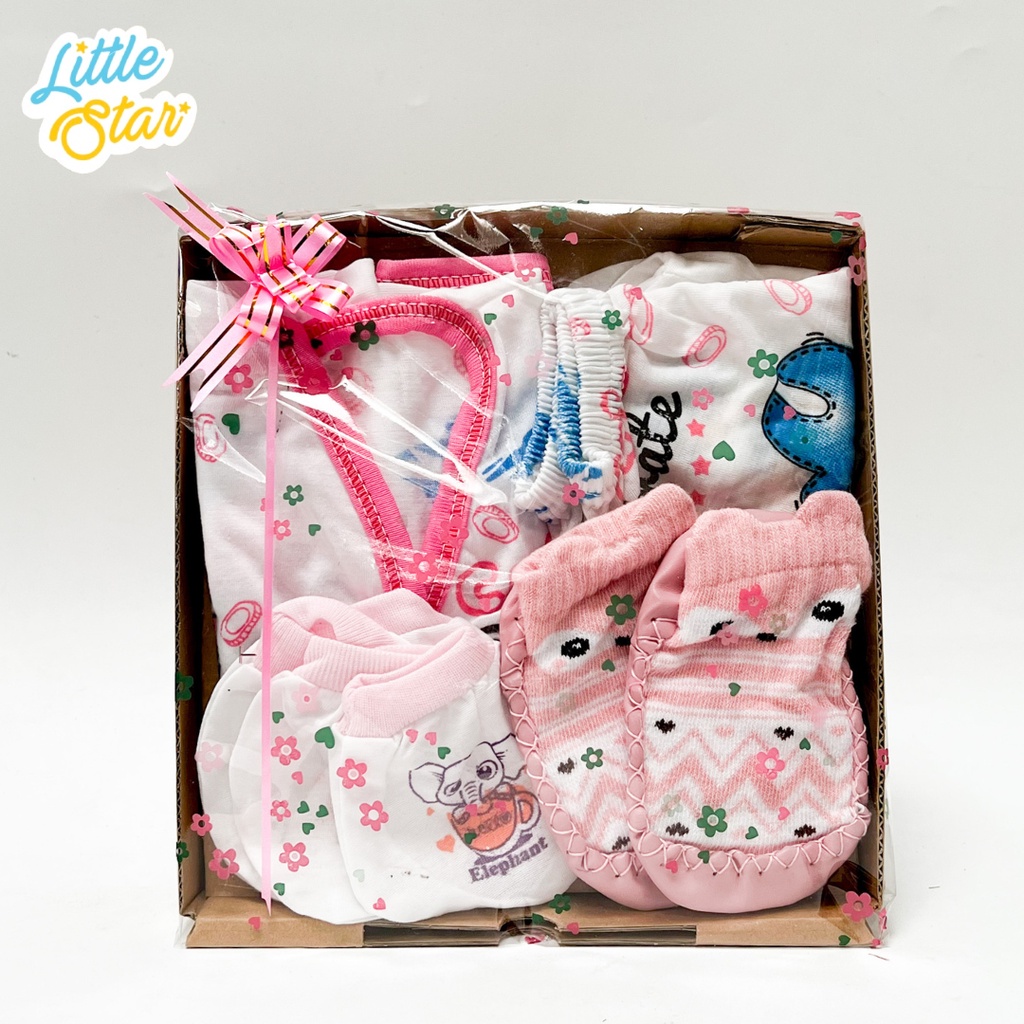 Paket C Parsel Bayi Baru Lahir Kado Hampers Newborn Baby Gift Set Hadiah Pakaian Setelan Anak Unisex