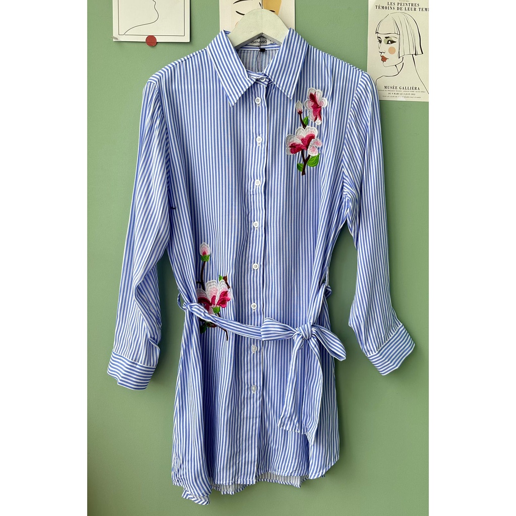 Consennso embroidered Tunic dress with belted