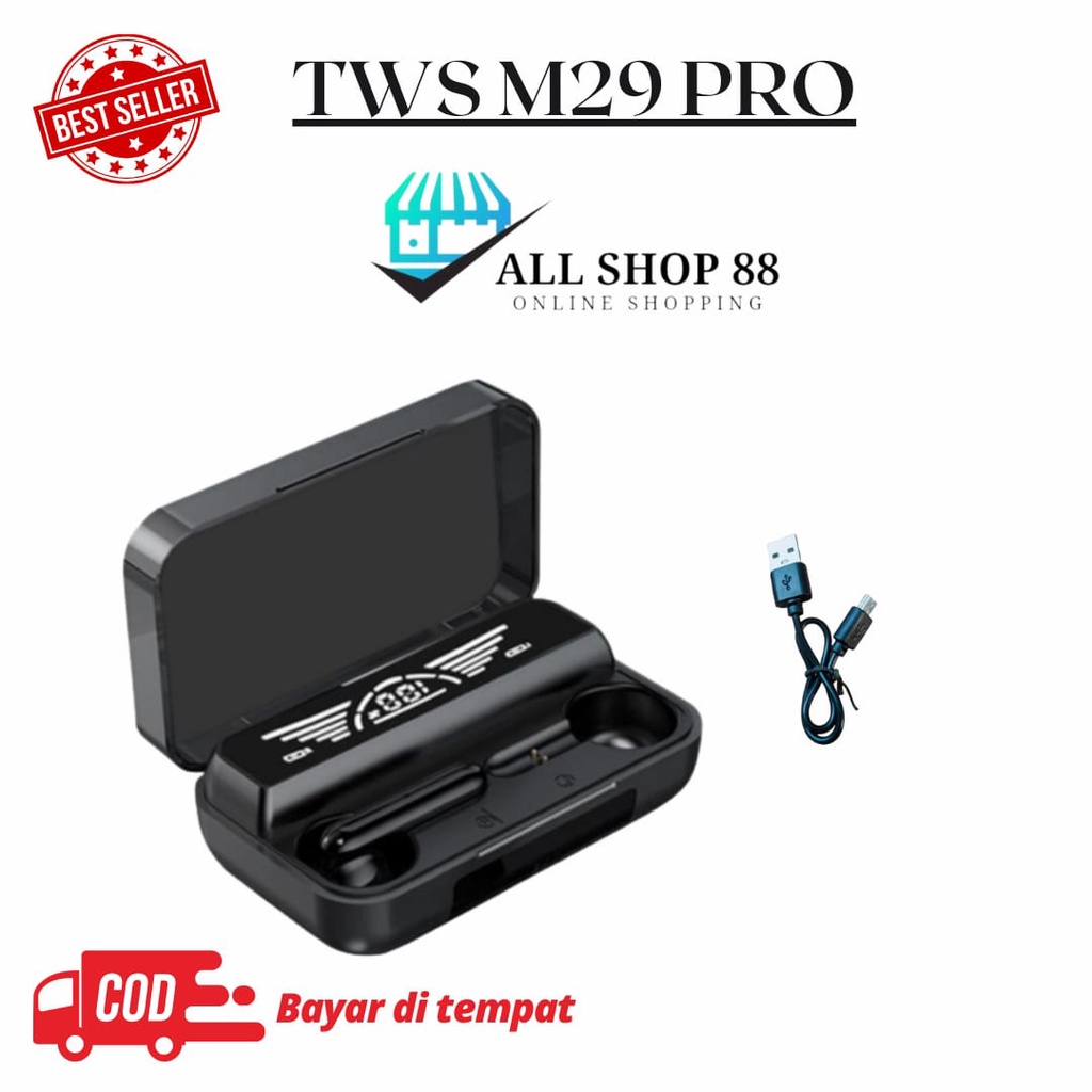 Headset Bluetooth TWS EARPHONE M10 Digital Indicator V5.1 BLUETOOTH Wireless