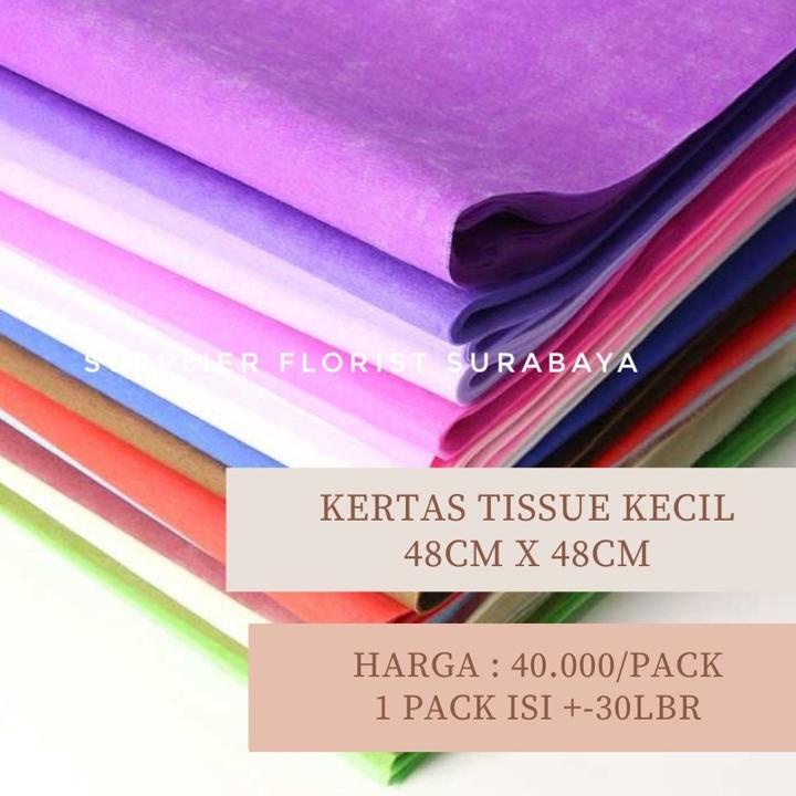 

Diskon✔️⭐-[1 PACK ISI +-30 LEMBAR] KERTAS TISSUE KECIL 48 X 48CM, KERTAS PEMBUNGKUS BUNGA WRAP BUNGA WRAPPING PAPER DIY FLOWER FLORIST