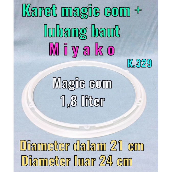 Karet Tutup Mangkok Plus Lubang Baut Magic Com Miyako 1,8 Liter