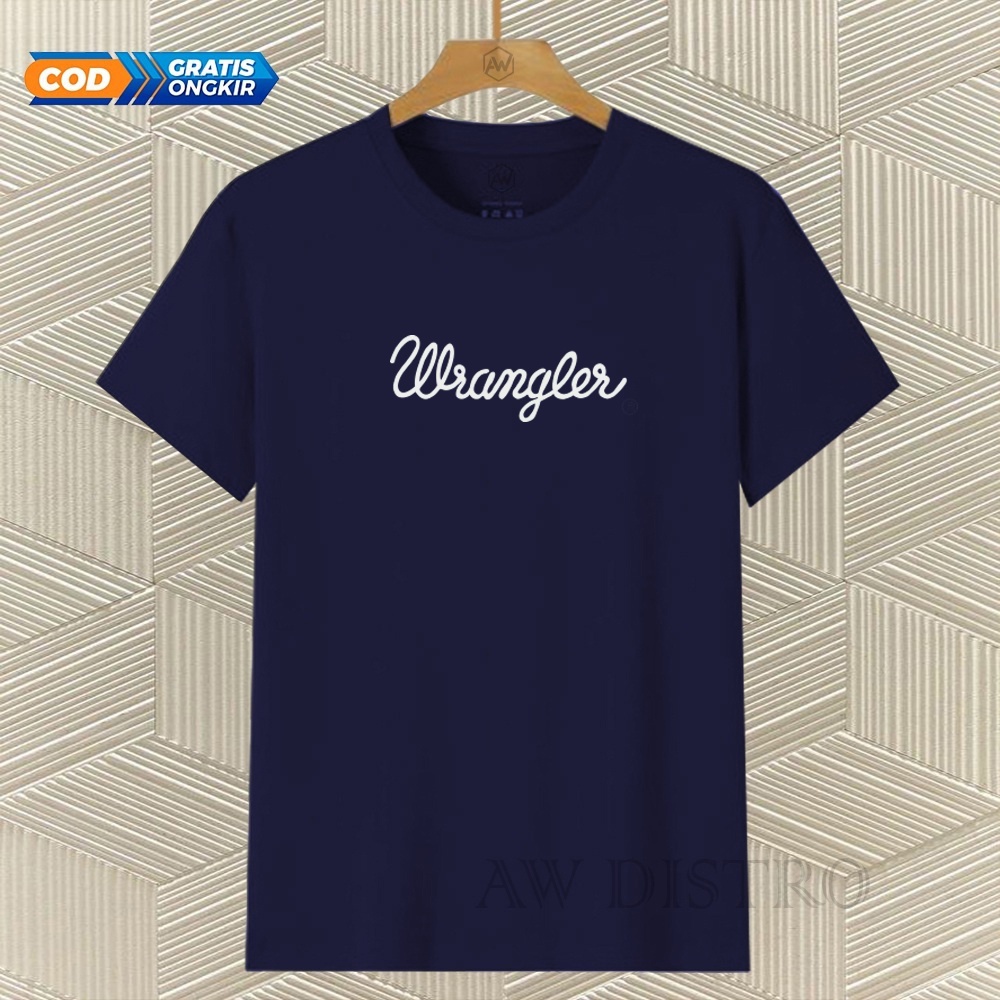 COD Baju Kaos Distro Waler Text Putih Premium Quality Lengan Pendek