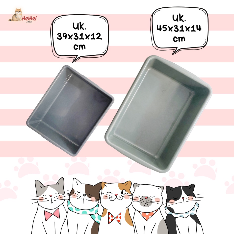 Bak Pasir Kucing Termurah - Cat Litter Box - Ukuran Standard Kucing Dewasa dan Jumbo Kucing Persia Mainecoon Kucing Kampung