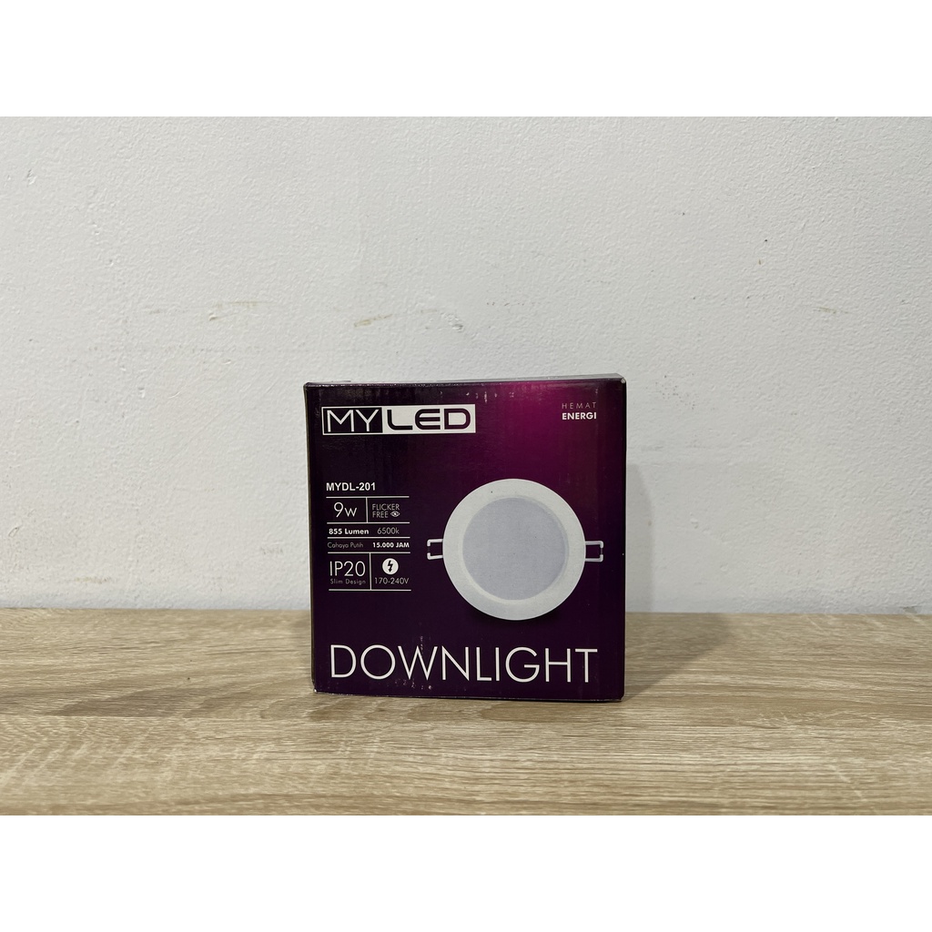 Lampu Downlight Myled 9 Watt 6500K Warna Putih Slim Design 9W