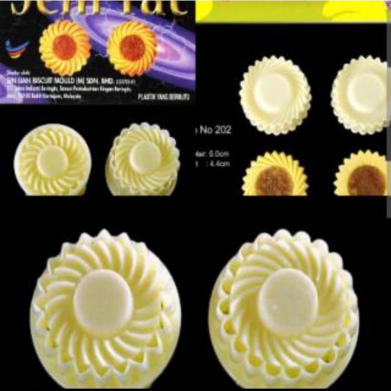 cetakan kue biscuit acuan kuih jem tat / cetakan nastar bunga matahari / semprit kue kering / sinlian sin lian import malaysia 101 103 104 105 106 107 114 117 118 119 120 121 127 128 171 172  201 202 244 245 246 247