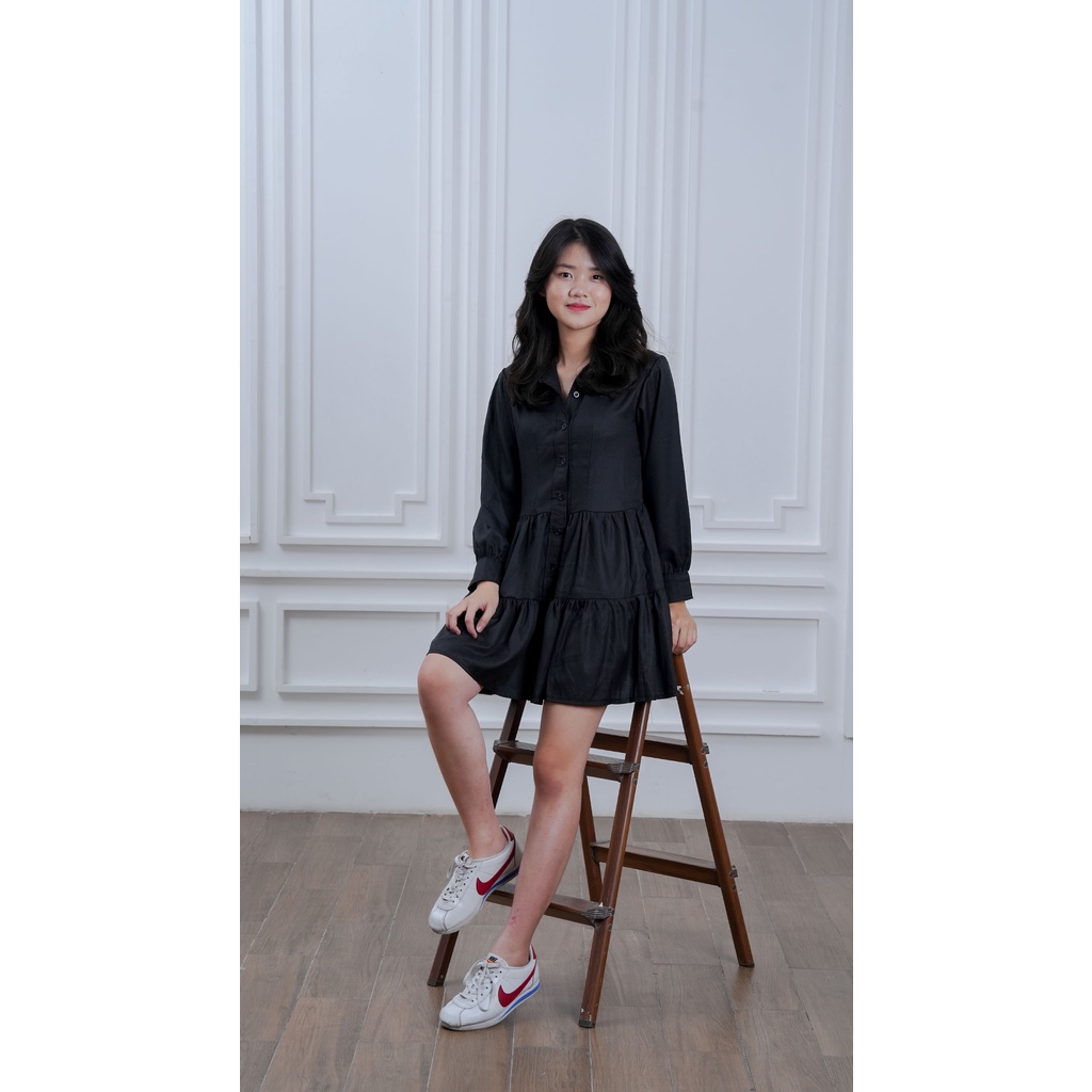 Rample Dress Wanita Lengan Panjang [M016]
