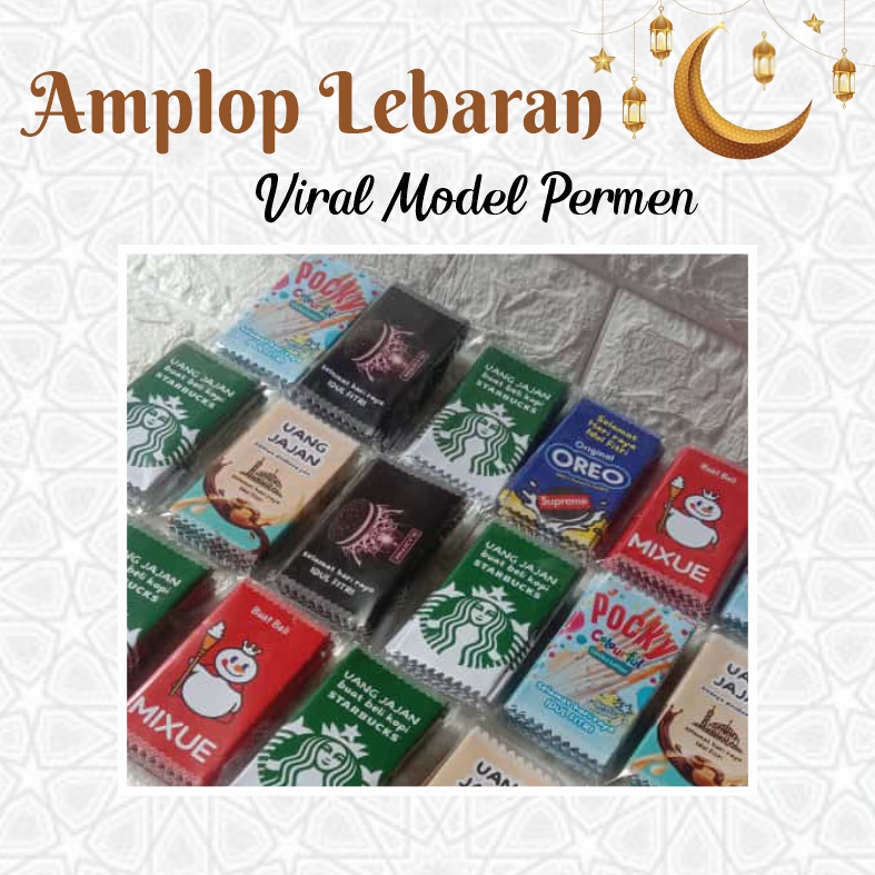 

1 SET ISI 12 !!! AMPLOP LEBARAN MODEL PERMEN UNIK VIRAL LUCU IDUL FITRI 2023