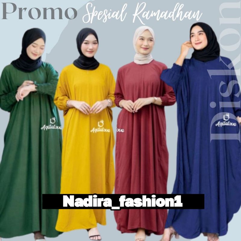 Cod Kaftan POLOS Jumbo, Termurah ORI Nadira Fashion