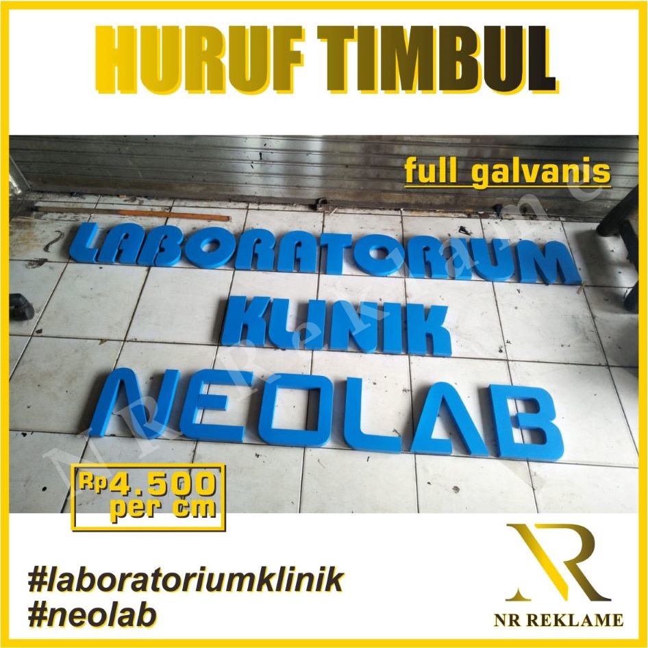 Huruf Timbul Galvanis 3 Dimensi (2)