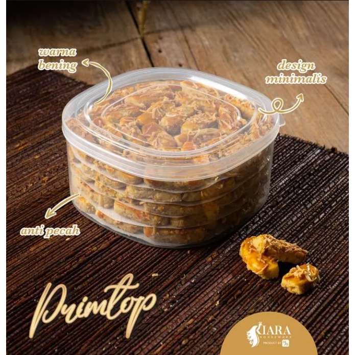 promo 12.pcs | Toples kue nastar 500 gram  PP Food Grade / toples bening / toples kue lebaran - Balbin Store