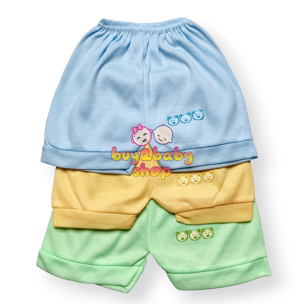 6 PCS Celana pendek bayi lusinan murah Dolphin Tisuka warna polos usia 1-4 Tahun isi 1-6 PCS