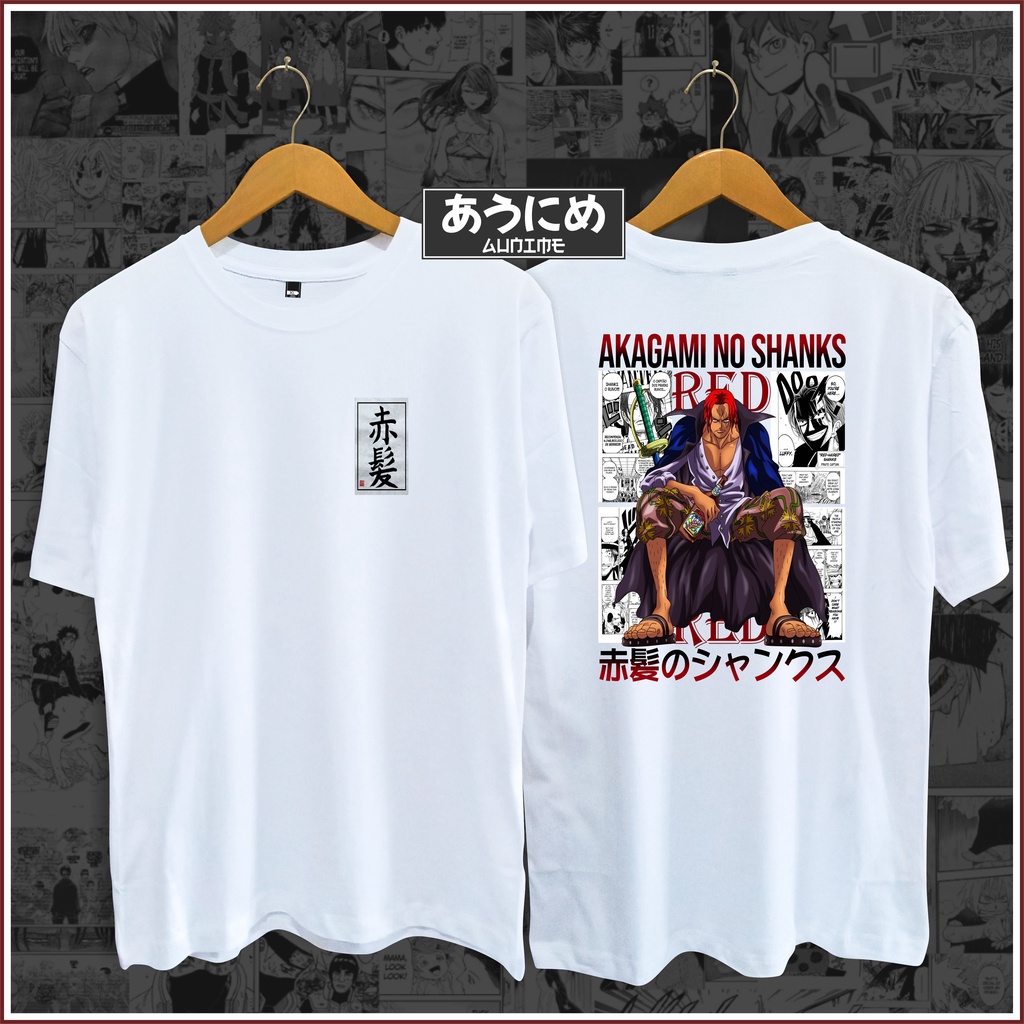 kaos akagami no shank RED one piece series kaos anime kaos dewasa kaos unyu kaos Distro kaos lengan 