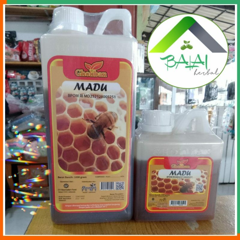 

Madu Gholiban Madu Hutan BPOM Botol Emboss Tulisan Timbul 1kg