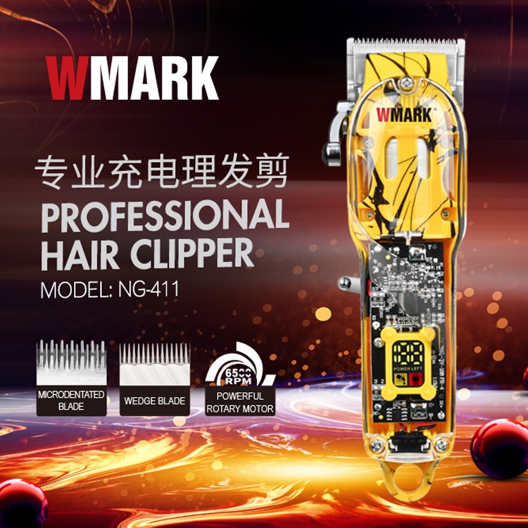 WMARK NG-411 - Professional Electric Rechargeable Hair Clipper - Alat Pangkas Rambut Elektrik Terbaru dari WMARK