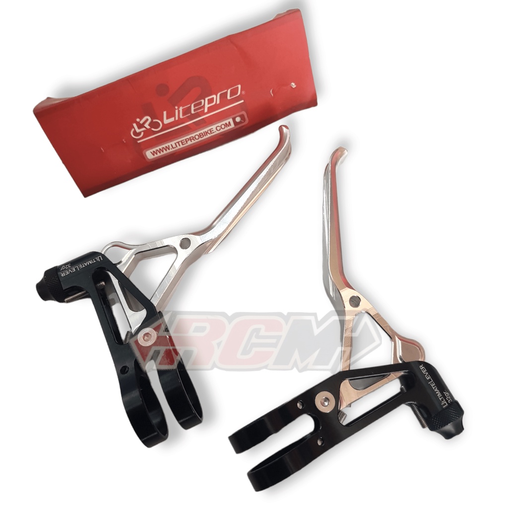 HANDLE HANDEL BRAKE LEVER TUAS REM ULTRALIGHT SEPEDA FNHON ALLOY CNC BLACK HITAM GOLD EMAS SILVER MERAH RED ORI ORIGINAL LITEPRO ASLI