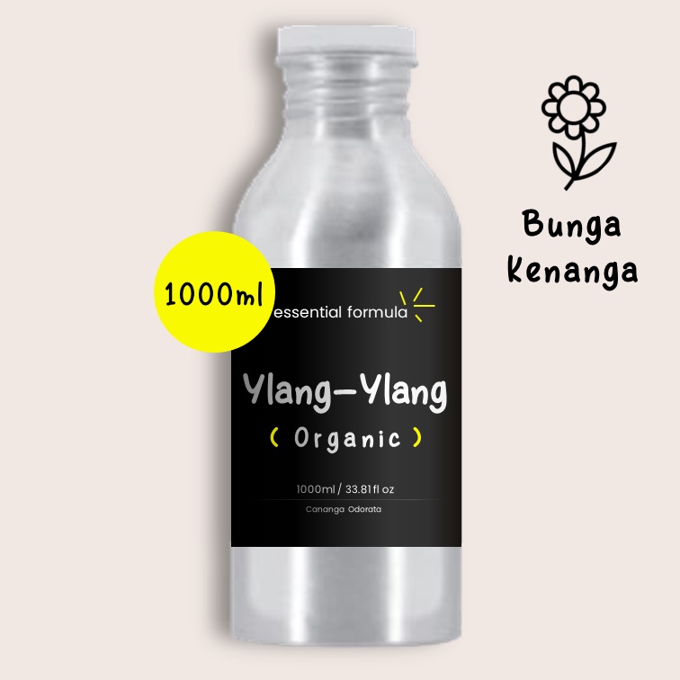 1L Organic Ylang-Ylang Essential Oil Bunga Kenanga Murni 100%