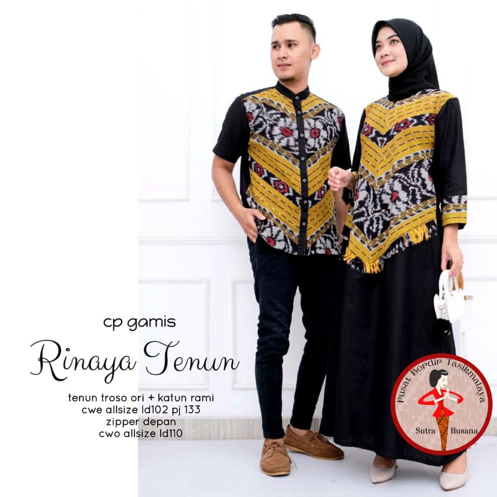 Pusat Bordir Tasikmalaya -  Tenun couple gamis dan koko Rinaya