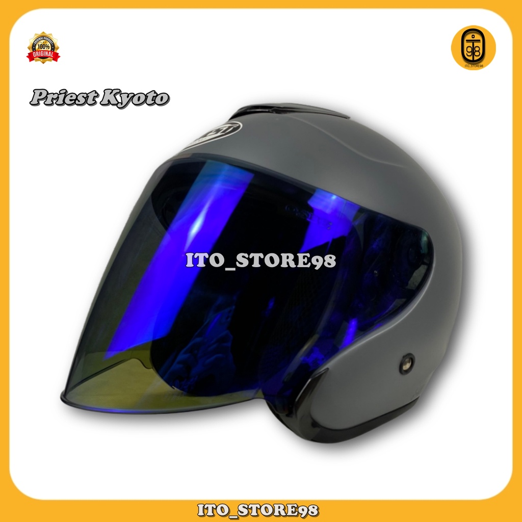 Helm Sepeda Motor Half Face Tipe Dyr Osaka / Kyt Kyoto / West Najima Helem Original Priest Untuk Pri