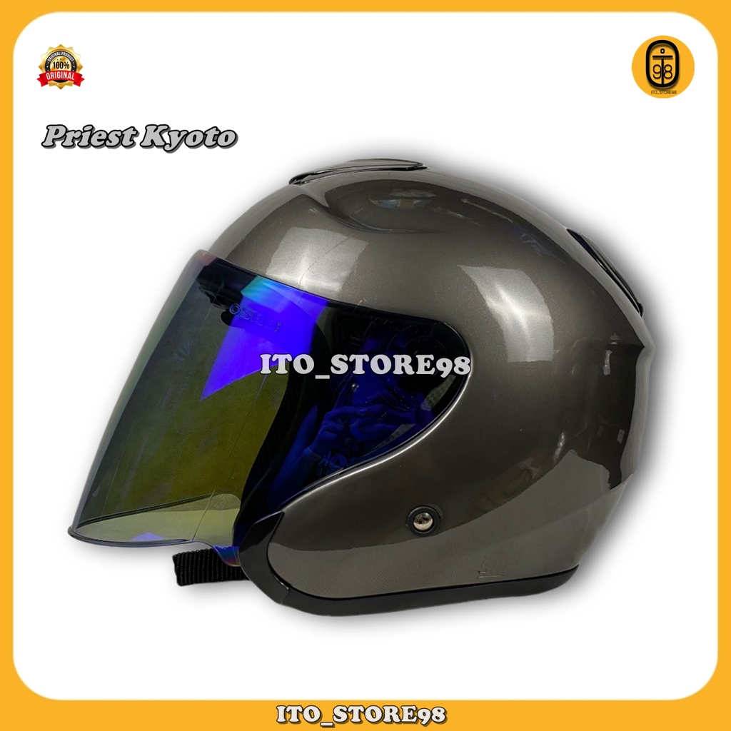 Helm Sepeda Motor Half Face Tipe Dyr Osaka / Kyt Kyoto / West Najima Helem Original Priest Untuk Pri