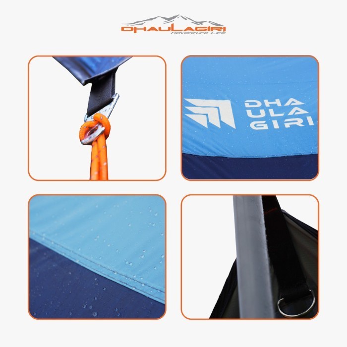 Flysheet Octagon Bivac Set Segi 8 Dhaulagiri Bivak Atap Tenda Camping Outdoor Free Tali Frame Pasak