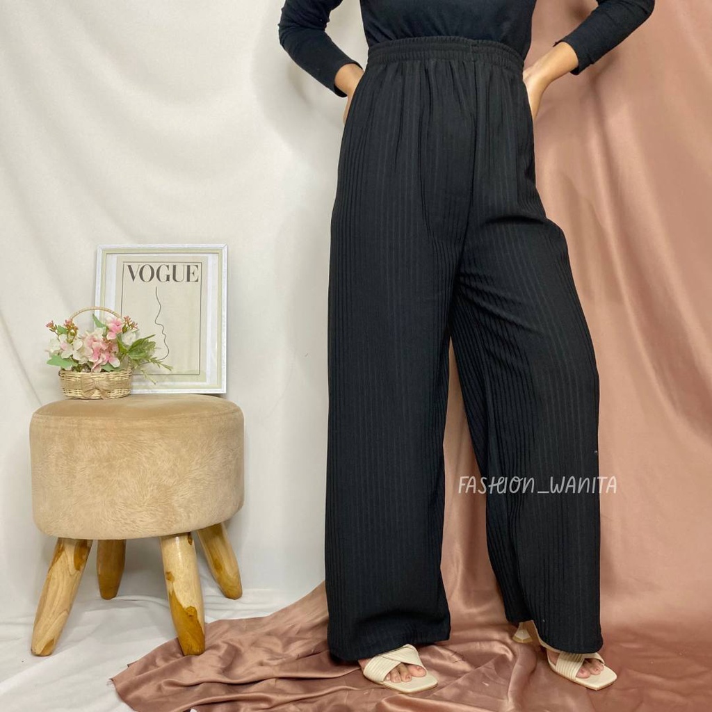 KULOT KNITT PREMIUM TEBAL HIGHWAIST/CELANA WANITA BAHAN KNITT HIGH QUALITY ALLSIZE 40KG-65KG