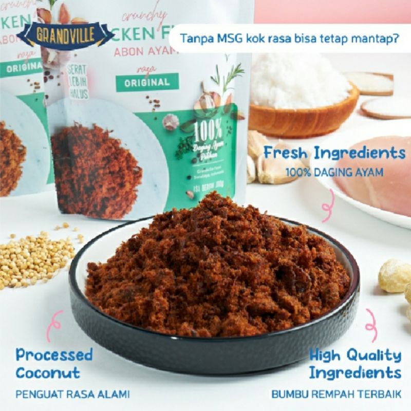 Grandville Abon Sapi/Ayam Crunchy untuk MPASI bayi