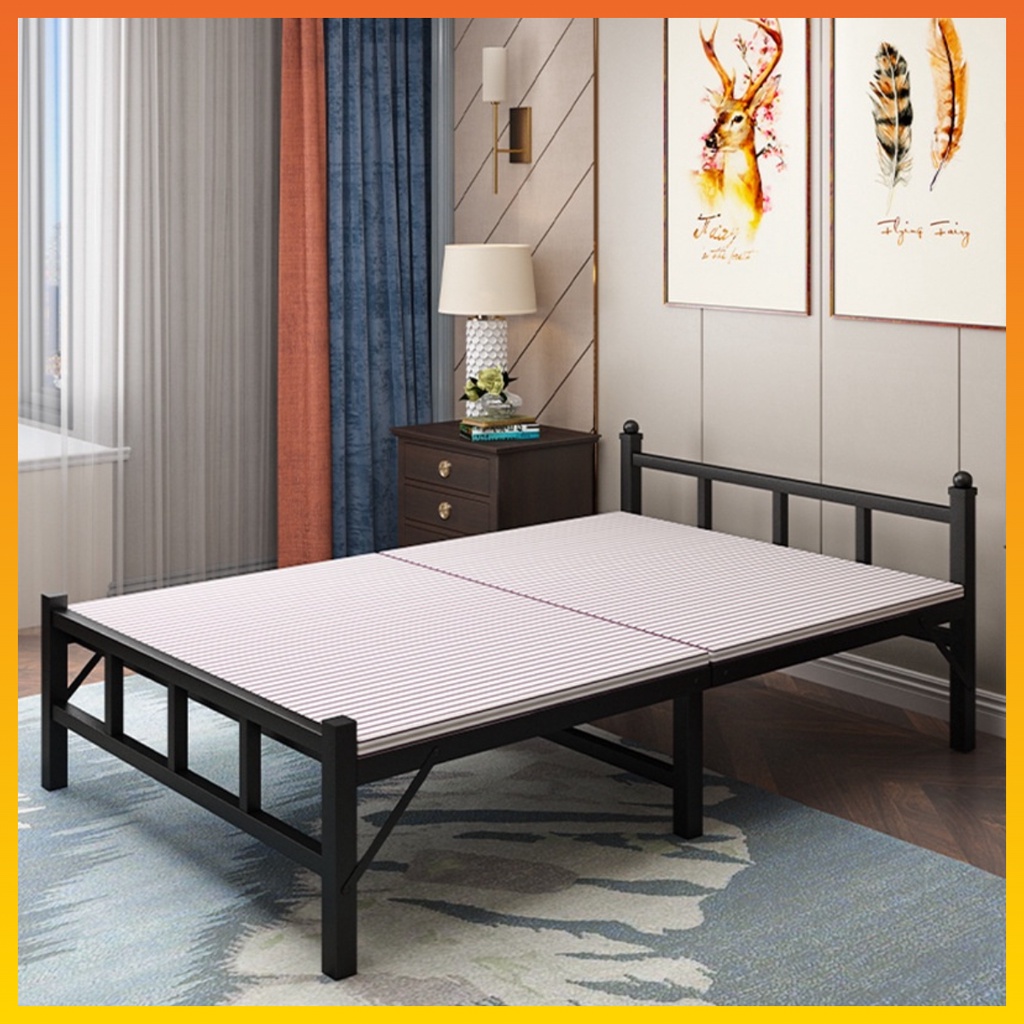 Ranjang Lipat Besi Tempat Tidur Lipat Multifungsi Portable / Folding Bed Sudah Dirakit ZDC-2