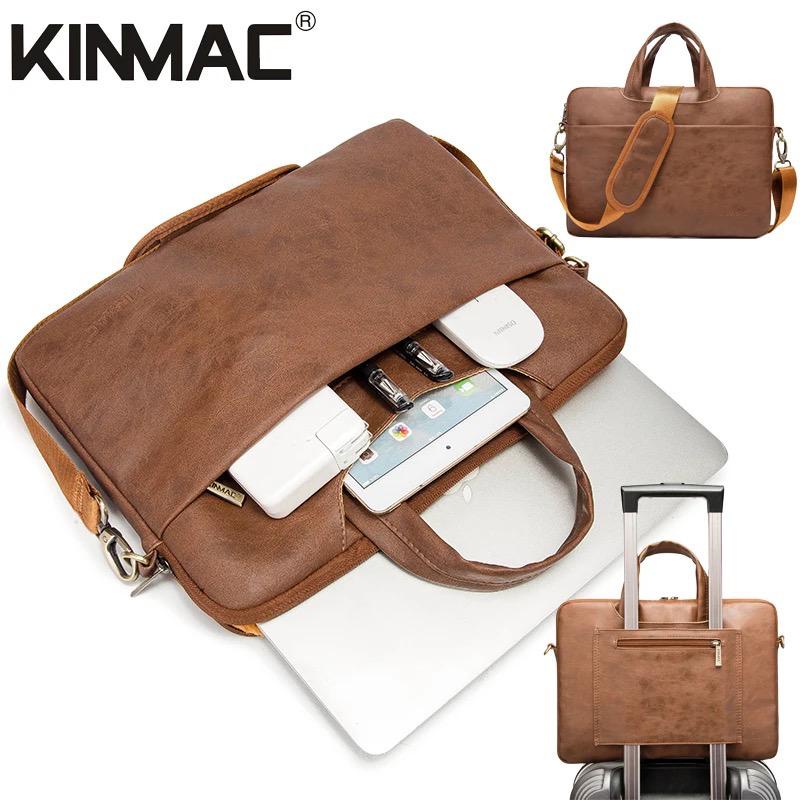 Tas Laptop Macbook Selempang KINMAC New  PU Leather Longstrap Size 13 14 15 16 inch