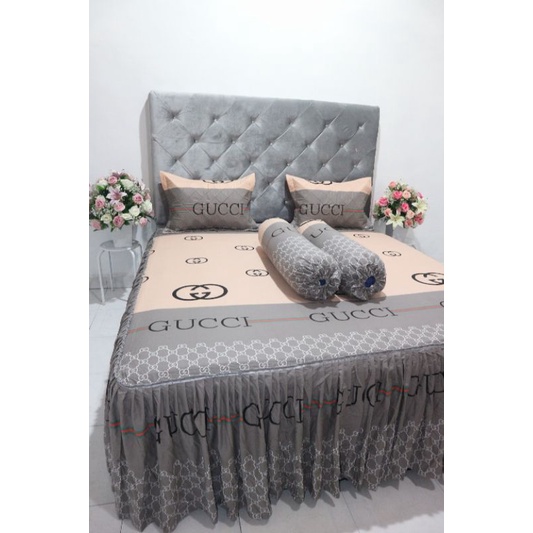 Sprei Rumbai Katun Premium Terlaris homemade motif Gucci