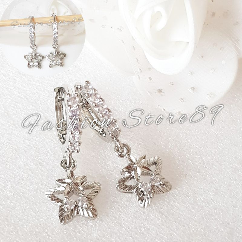 import Anting Xuping All Varian Impor bestseller Love Bunga Bingang Full Permata Perhiasan lapis emas 18k Anting Jurai jepit Impor Dewasa