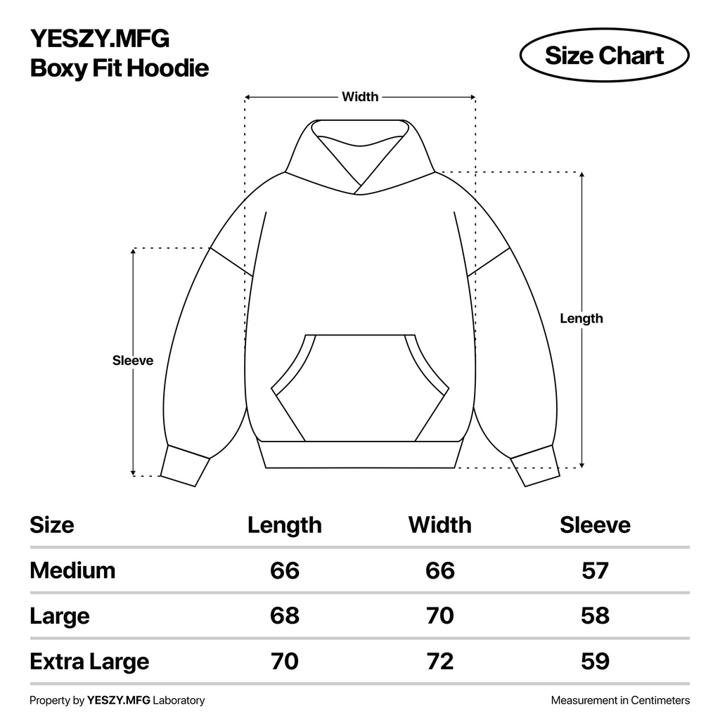 YESZY.MFG Boxy Fit Red Hoodie (375 GSM)