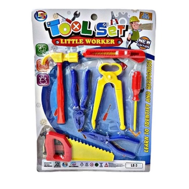 (COD) Jc Mainan perkakas tukang set LE3 super repair tools set