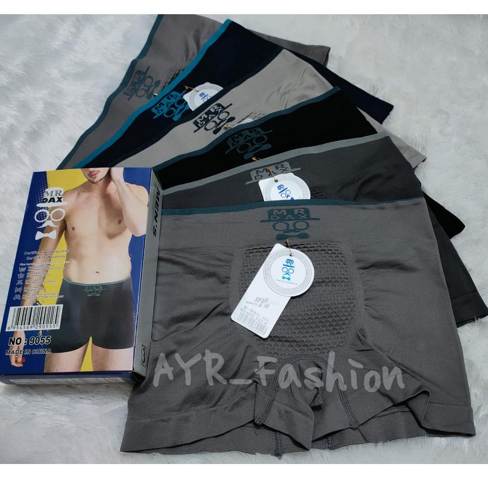 [KODE 77]  6Pcs MR DAX | Celana Dalam BOXER Pria Seamless Rajut / CD Cowok Laki - Size M,L,XL,XXL - 