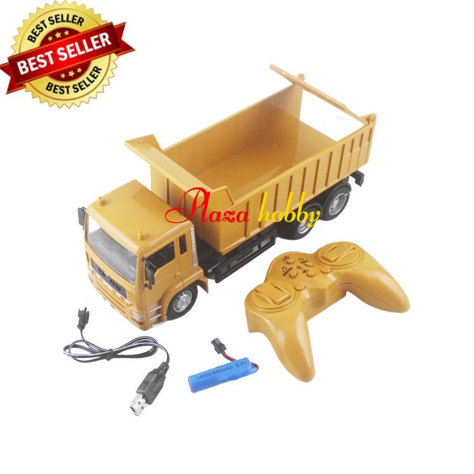 rc alat berat dump truck AOHAI 3824 skala 1:24 mainan remote truck