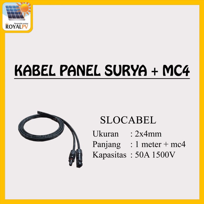 Terlaris Kabel Panel Surya Solar Cell Solar Panel 2X4Mm + Mc4 Connector