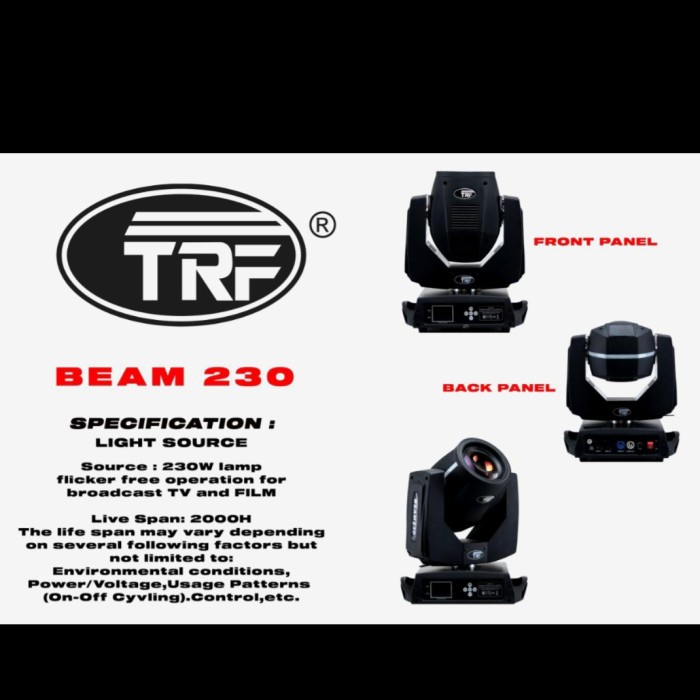 Terlaris Harga Perunit Moving Head Beam 230W 7R Trf
