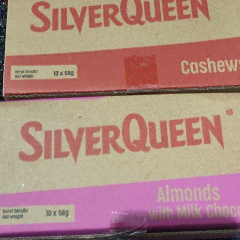 

Cokelat Silverqueen 58Gr,Harga Per 1 Box Yah Sis/Gan Yesicamart