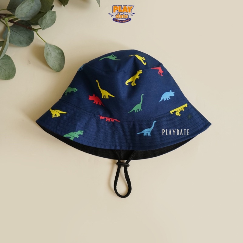 Bucket Hat Anak Polos Topi Anak Dino Kupluk Anak Topi Rimba Topi Piknik Anak Laki Laki Cowok Topi Bayi Motif Dino