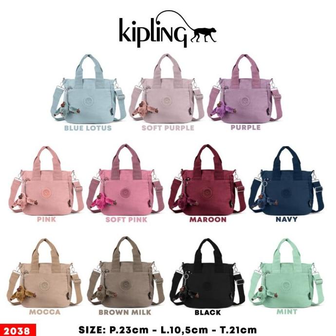 Tas selempang Wanita Tas Kipling 2038 bahan nylon. Tas kipling import.