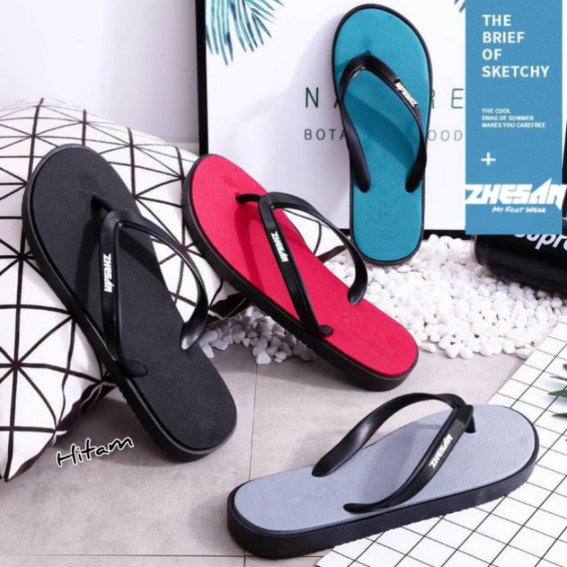 Sandal Japit Pria Terbaru ZSN / Sendal Pria Distro Kekinian