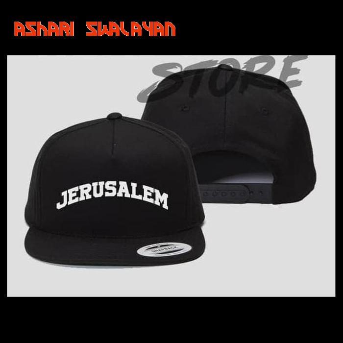 TOPI SNAPBACK HAT CA DISTRO JERUSALEM YERUSALEM POLOS CUSTOM INDONESIA HIGHT CLASS