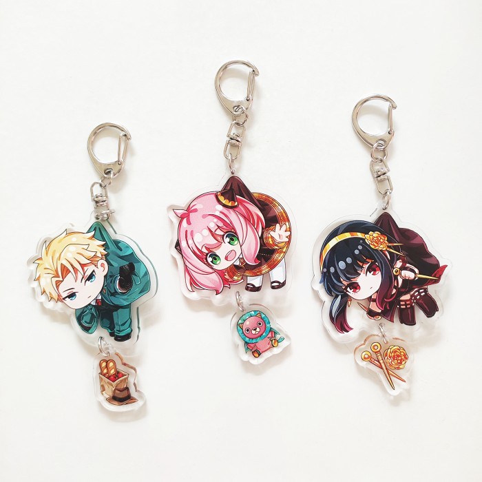 Best Seller Keychain / Gantungan Kunci Anime Spy X Family Loid Yor Anya Forger 3