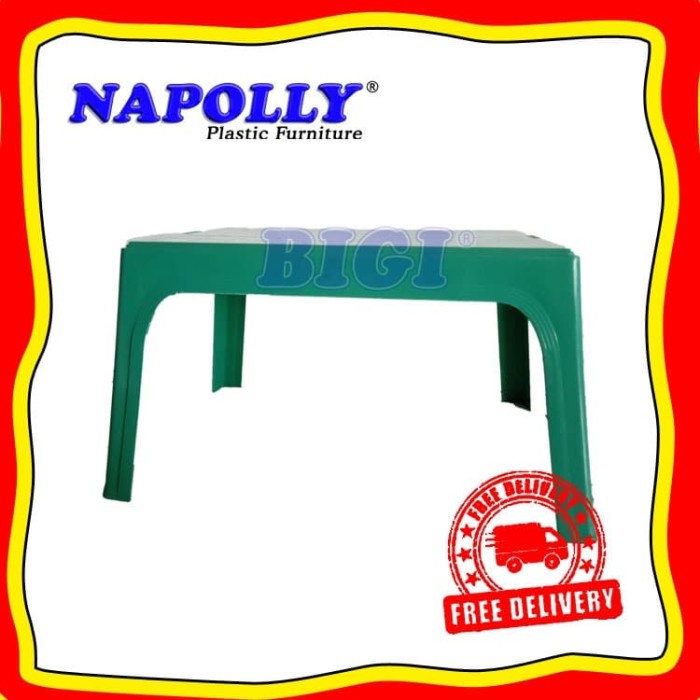 Meja Free Ongkir Meja Taman Plastik Napolly Big 7550 Hijau