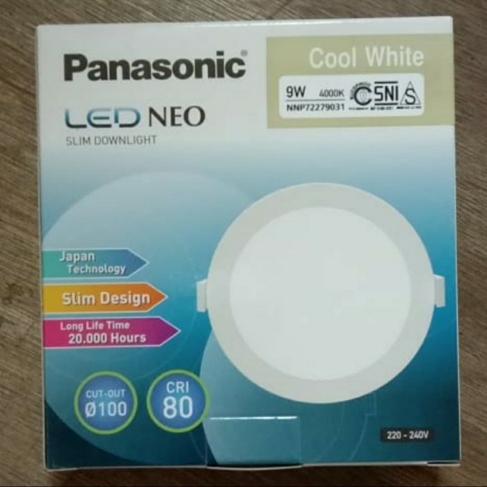 lampu led lampu downlight led panasonic 9 watt 4000k (Natural)(A4D9) lampu tidur aesthetic multifung