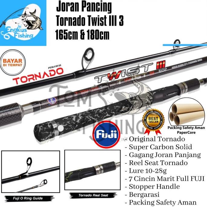 Joran Pancing Tornado Twist 3 III 165cm/ 180cm (8-17lbs& 0-20lbs) Fuji