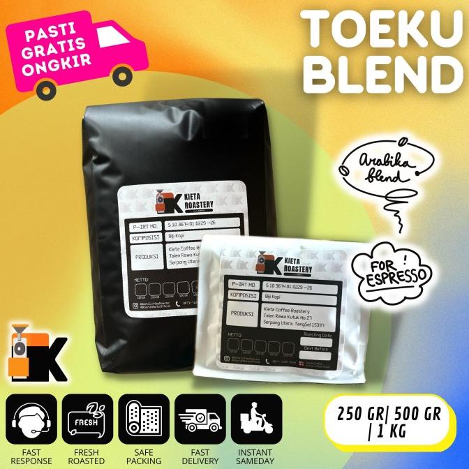 

1kg biji kopi toeku blend 100% arabika untuk kopi susu - 250gr, biji |gat