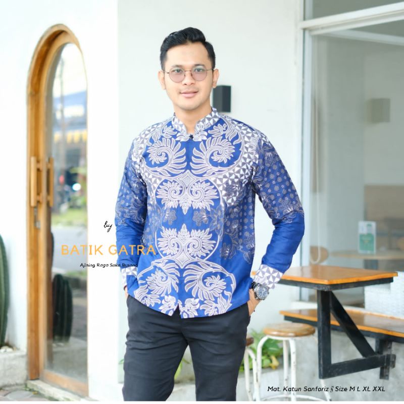 Baju Koko Batik Lengan Panjang Lasem Jawa Lapis Furing