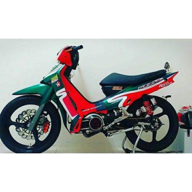 STRIPING ORI YAMAHA FIZR CALTEX STICKER F1ZR LIS FIZ R F1Z R CALTEX hijau